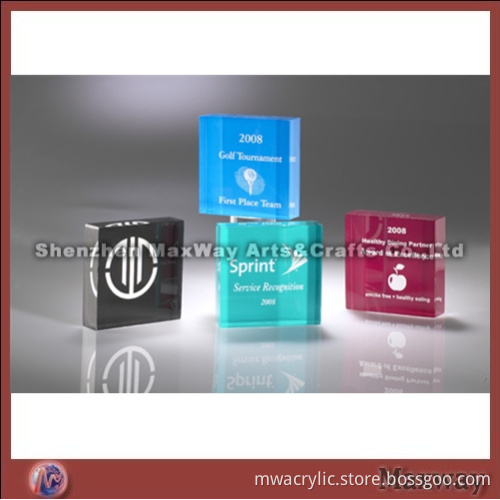 Transparent Small Square Laminated Acrylic Award